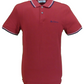 قميص بولو رجالي من ben sherman مصنوع من القطن بنسبة 100% باللون الأحمر