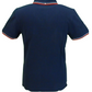 قميص بولو رجالي من Ben Sherman مصنوع من القطن بنسبة 100% باللون الأزرق الداكن