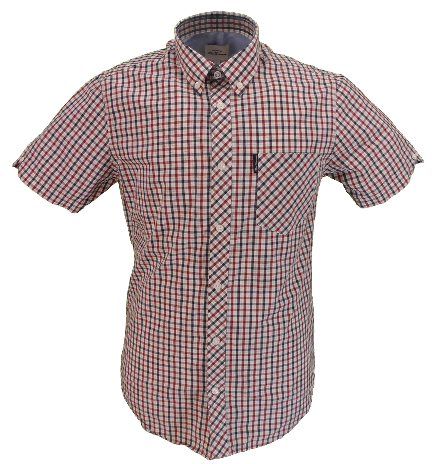 Ben Sherman Mens Red Signature House Check Short Sleeved Shirts …