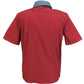 Mazeys Mens Retro Burgundy/Grey Rockabilly Bowling Shirts