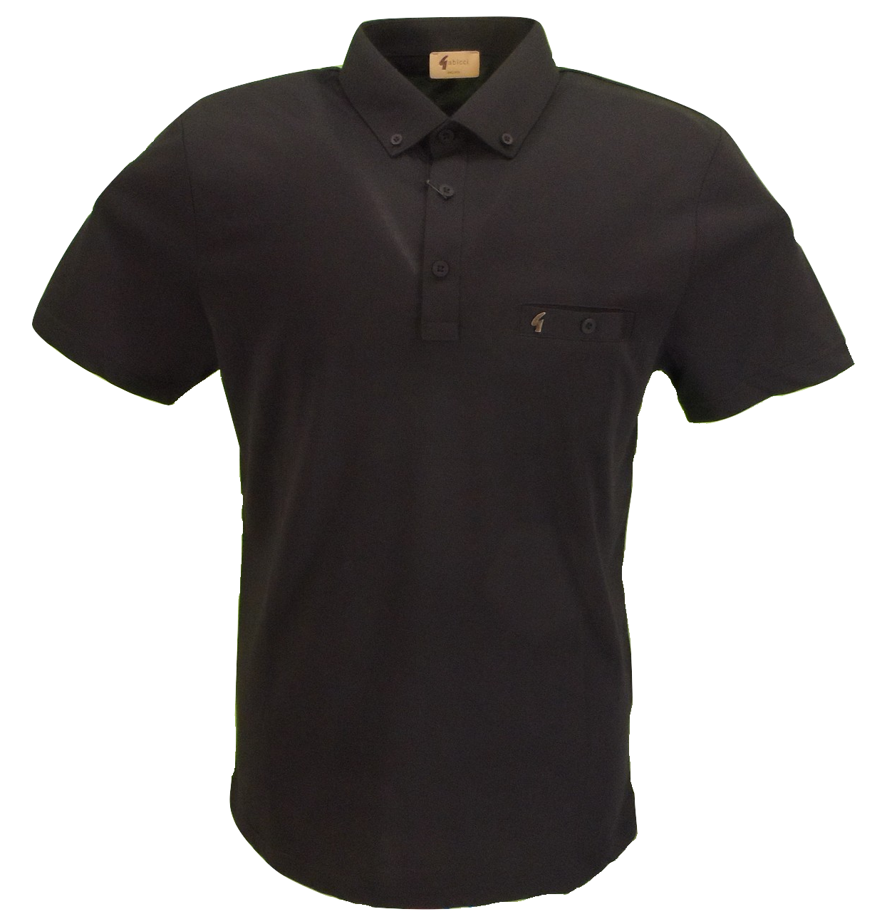 Gabicci Vintage schwarzes klassisches Herren-Poloshirt