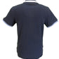 Lambretta Mens Navy Blue Single Tipped Polo Shirt