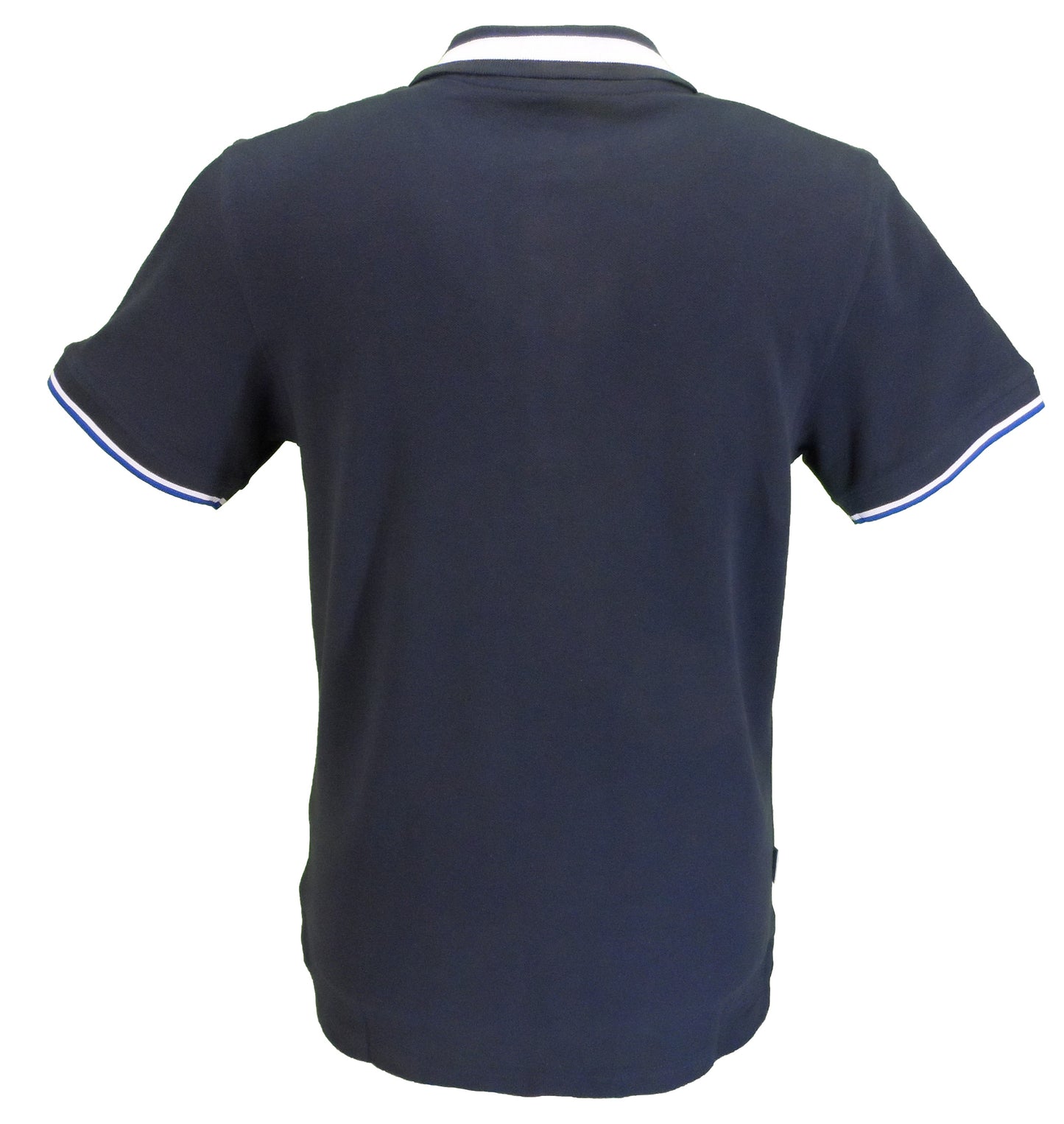 Polo Lambretta da uomo blu navy con riga singola