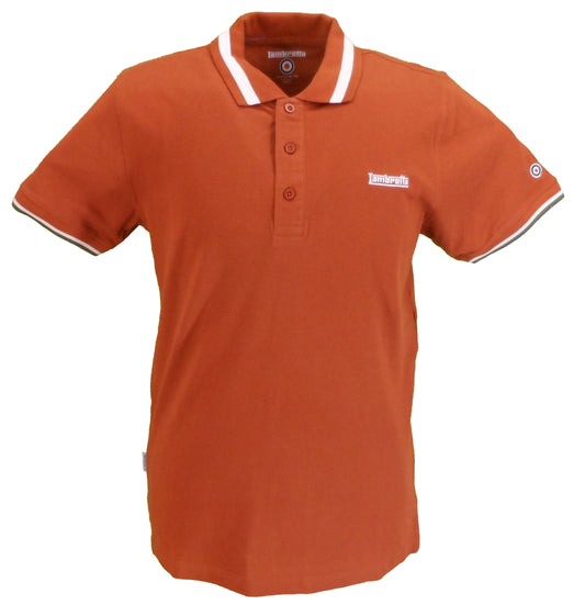 Lambretta Mens Arabian Spice Brown Single Tipped Polo Shirt