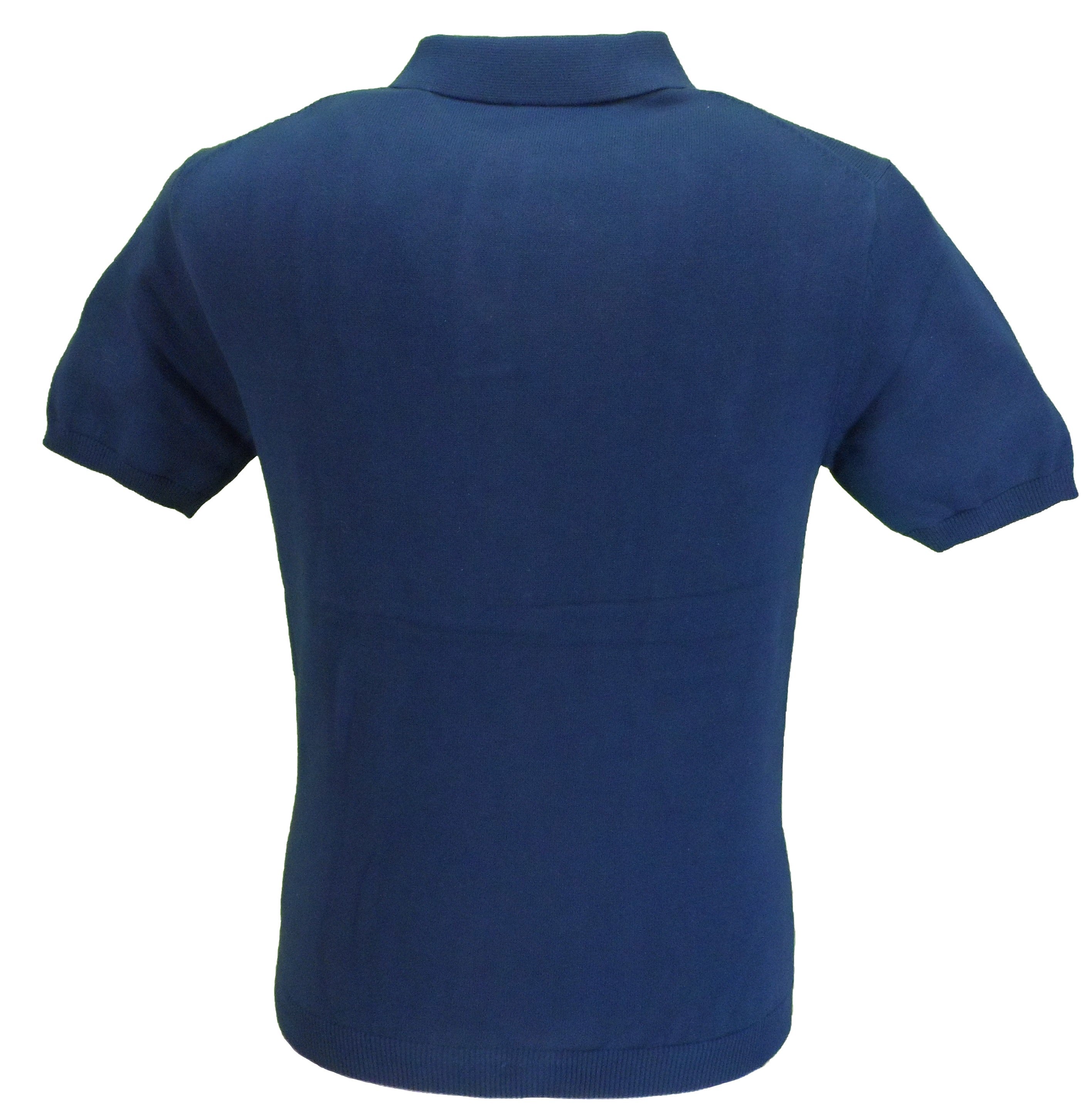 Mens Merc Ansell Dark Slate Knitted Polo Shirt Mazeys Mazeys UK