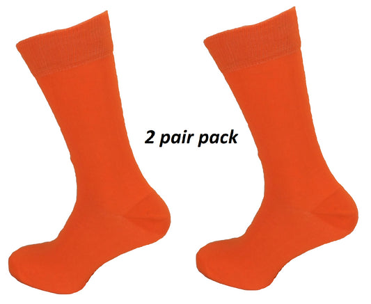 Lot de 2 paires de Socks rétro orange pour homme