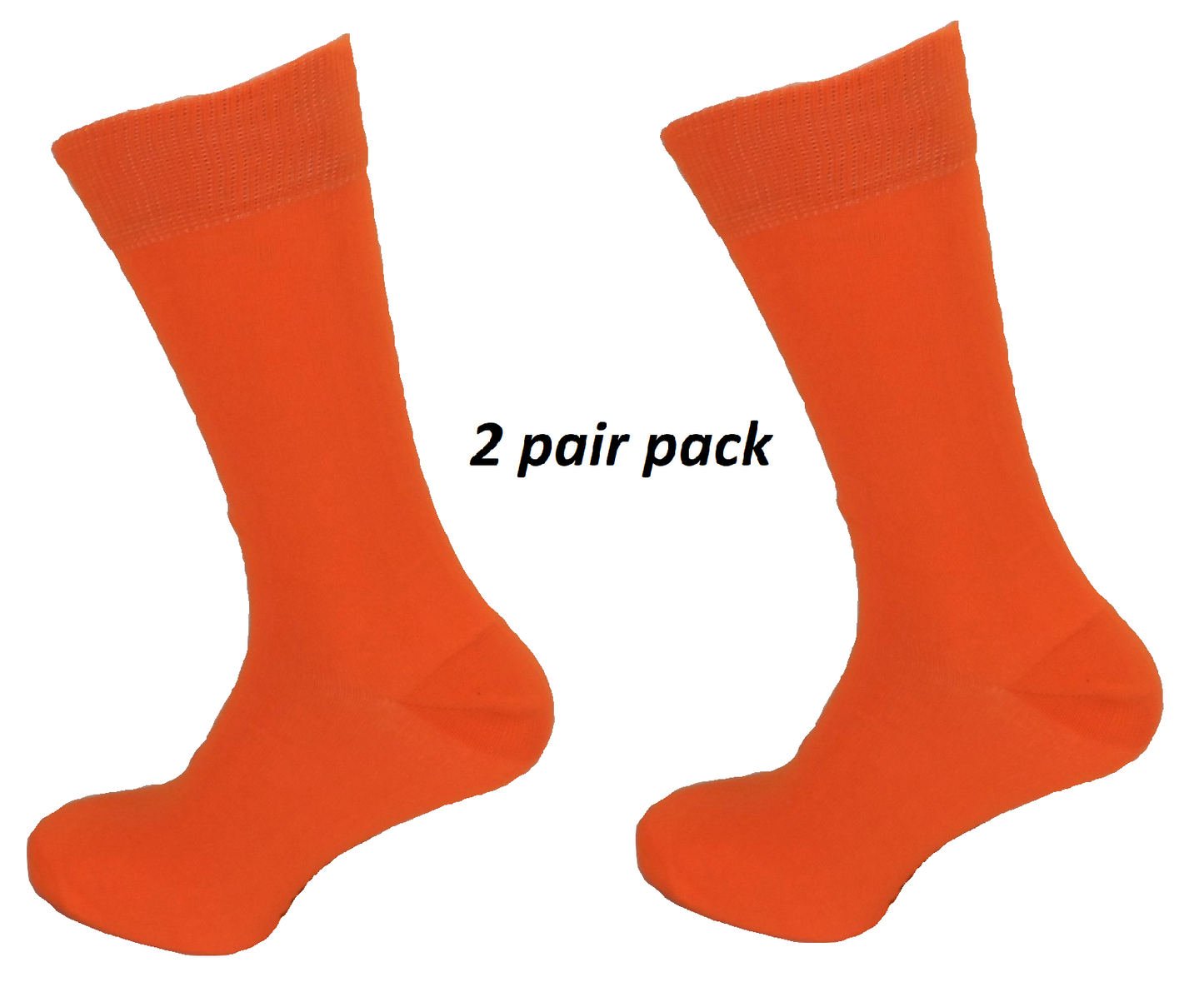 Mens 2 Pair Pack Orange Retro Socks