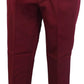 Burgundy 60S 70S Retro Mod Vintage Sta Press Trousers