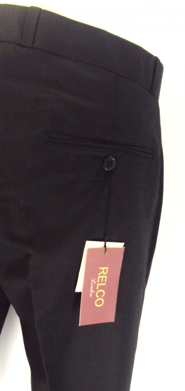 Black 60S 70S Retro Mod Vintage Sta Press Trousers