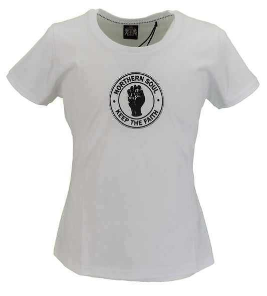 T-shirts Stomp pour femmes, blancs, gardent la foi, Northern Soul