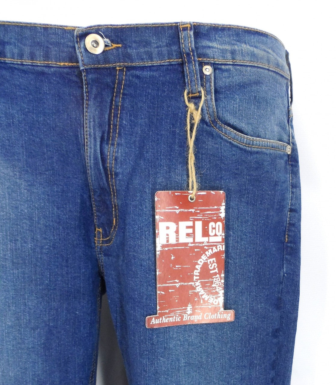 Relco blå stenvaskede skinny stretch jeans