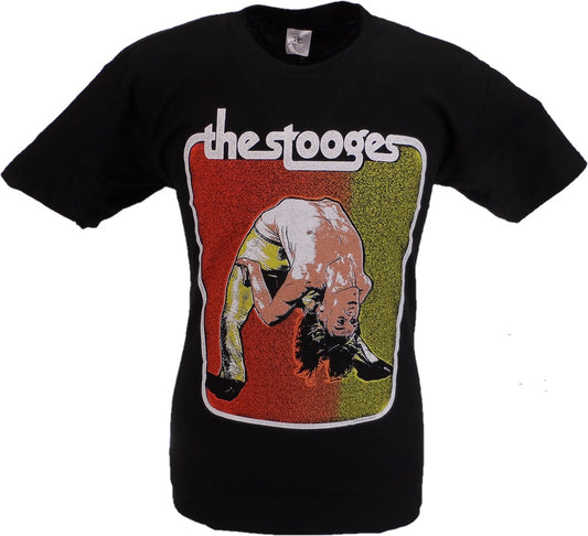 Schwarzes offizielles Iggy and the Stooges Bent Double T-Shirt für Herren