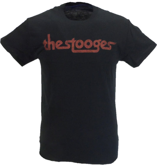 Schwarzes offizielles Herren-T-Shirt mit Vintage-Logo von Iggy and the Stooges