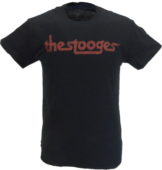 Camiseta oficial negra con logo vintage de Iggy y los Stooges para hombre