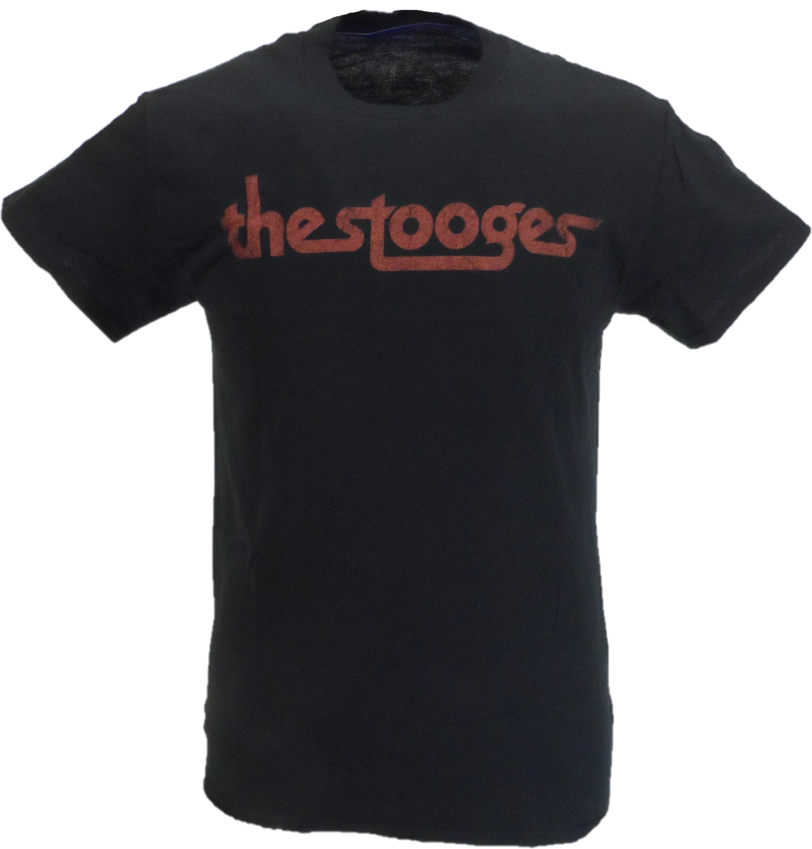 T-shirt noir officiel Iggy et les Stooges avec logo vintage pour homme