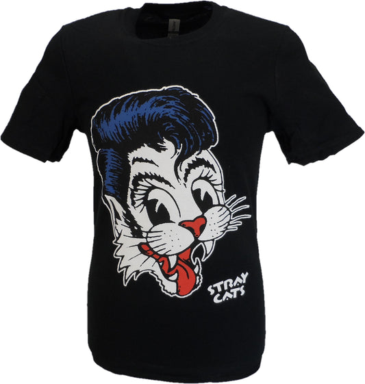 Mens Officially Licensed Stray Cats Logo Retro T Shirts