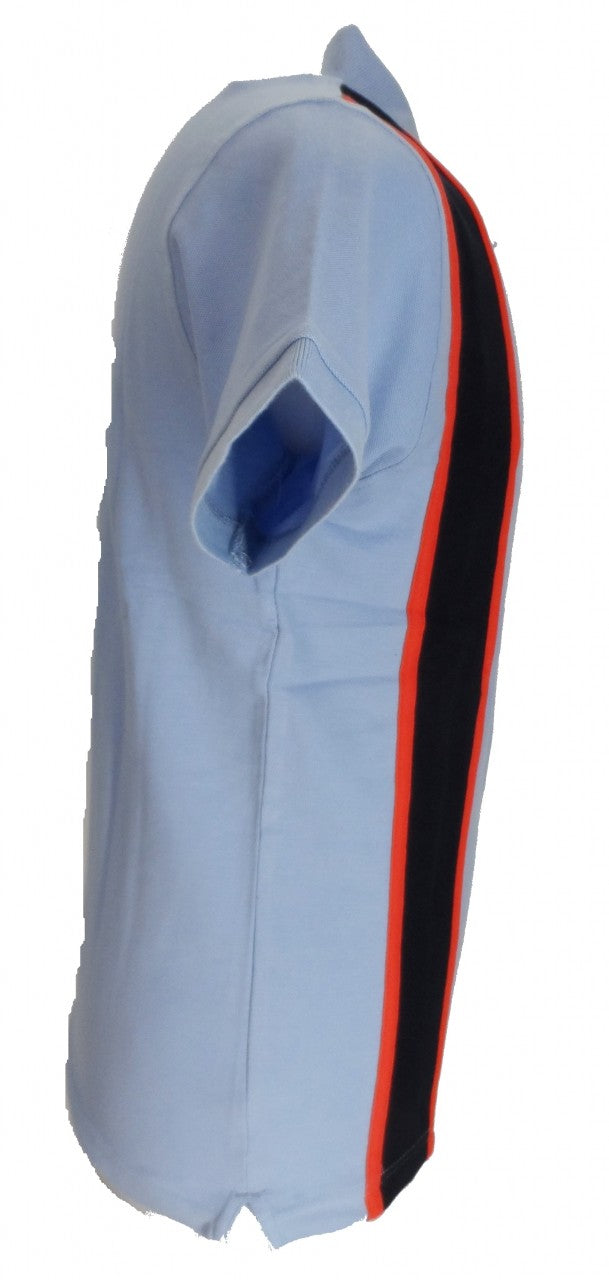 Mod Polo Shirts Relco a righe stile vintage cielo/blu marino