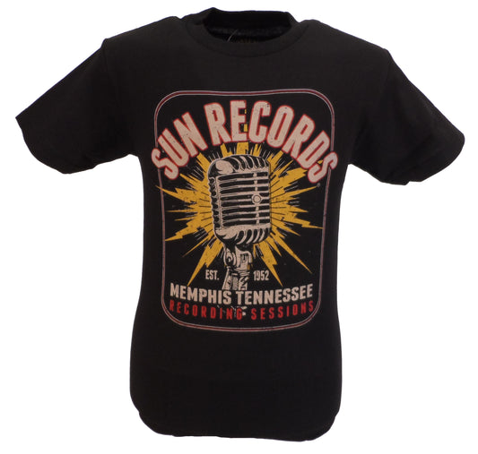 تيشيرت رجالي من القطن باللون الأسود Sun Records