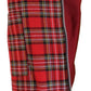 Mens Burgundy Tartan Lined Classic Harrington Monkey Jacket