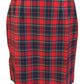 Relco Ladies Retro Red Tartan Pencil Skirt