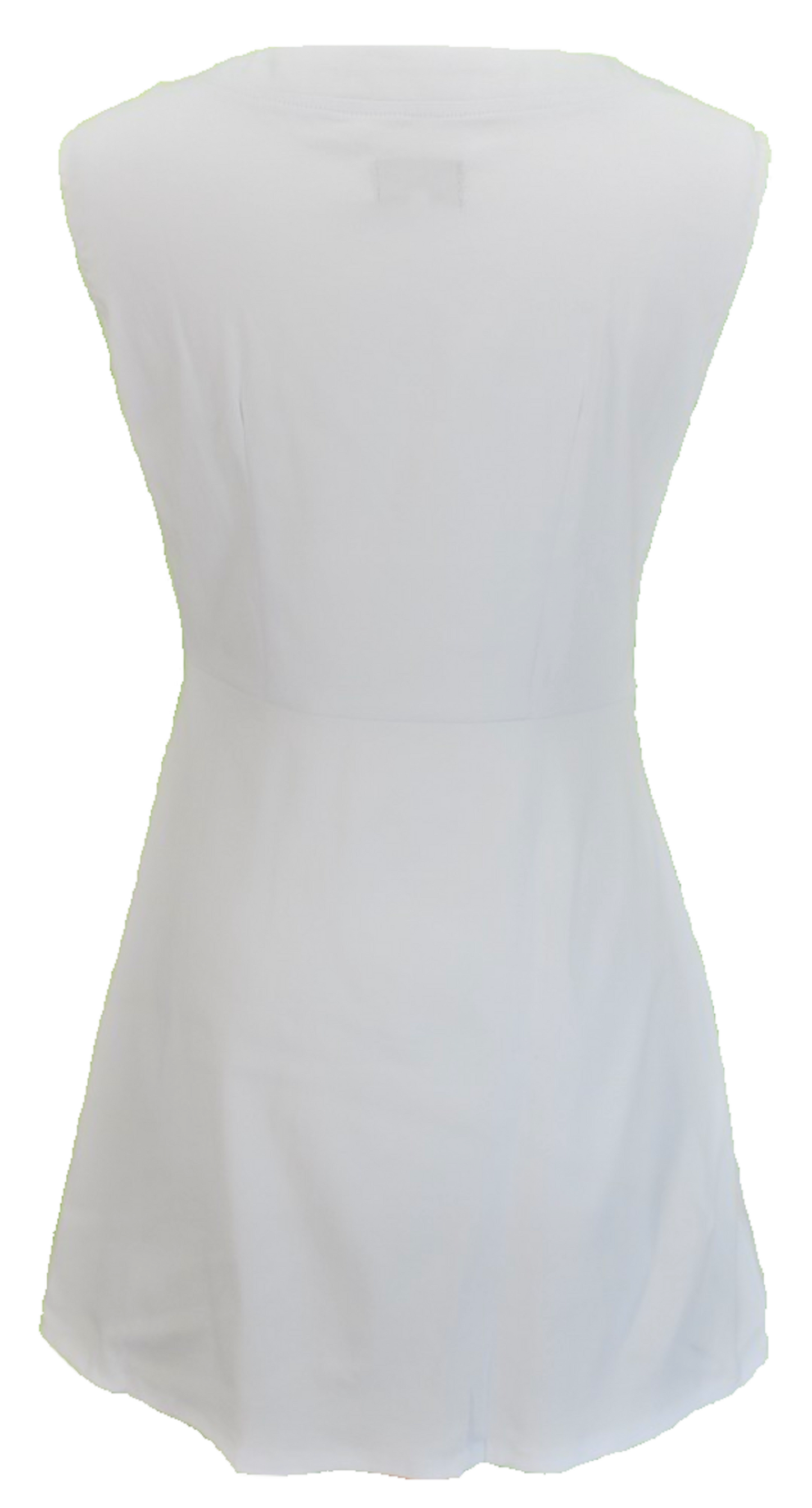 Ladies Retro 60's Modette Half Target White Mod Mini Dress