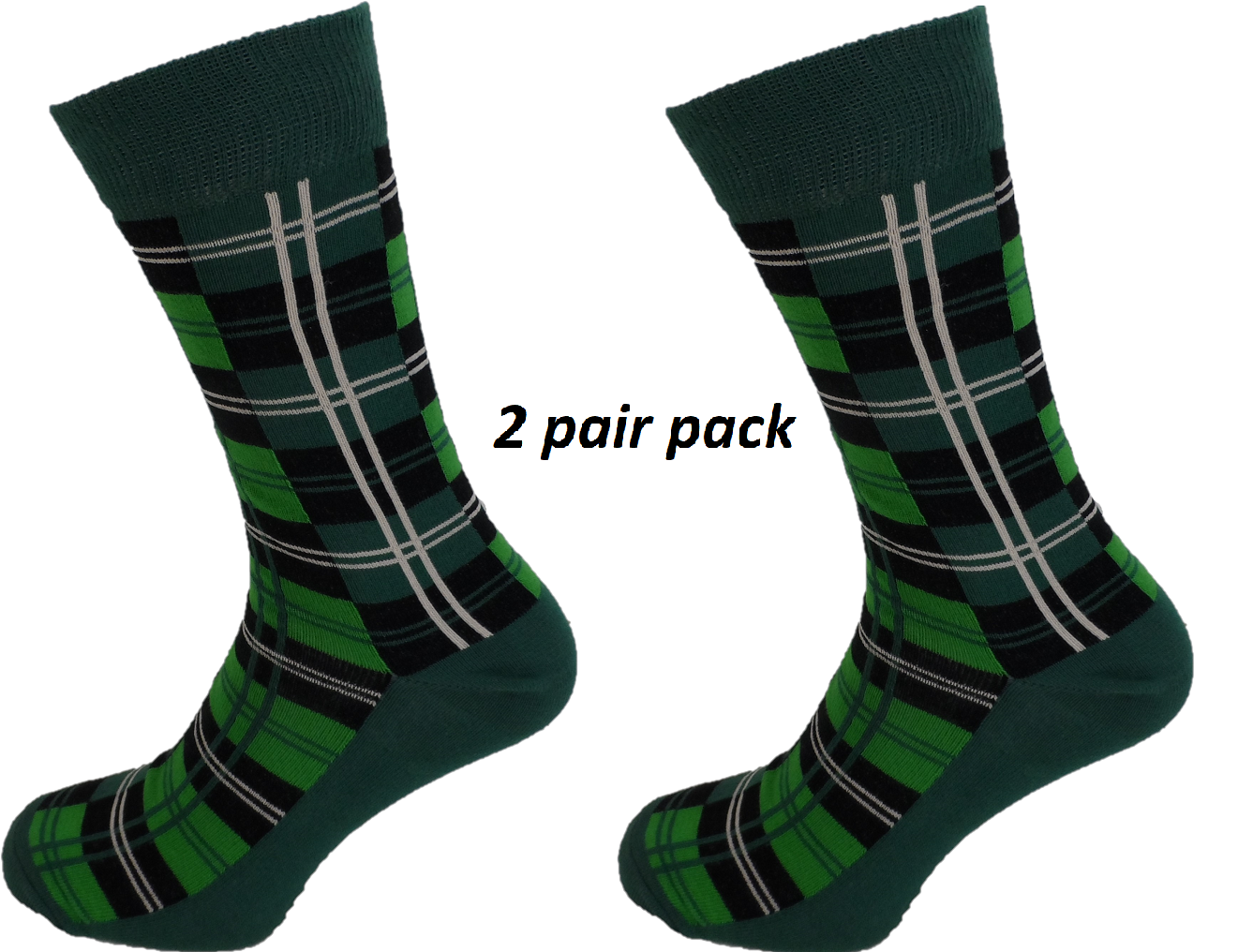 Herrensocken im 2er-Pack mit grünem Socks