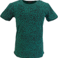 Run & Fly Mens Retro 70s Teal Leopard Print T Shirt