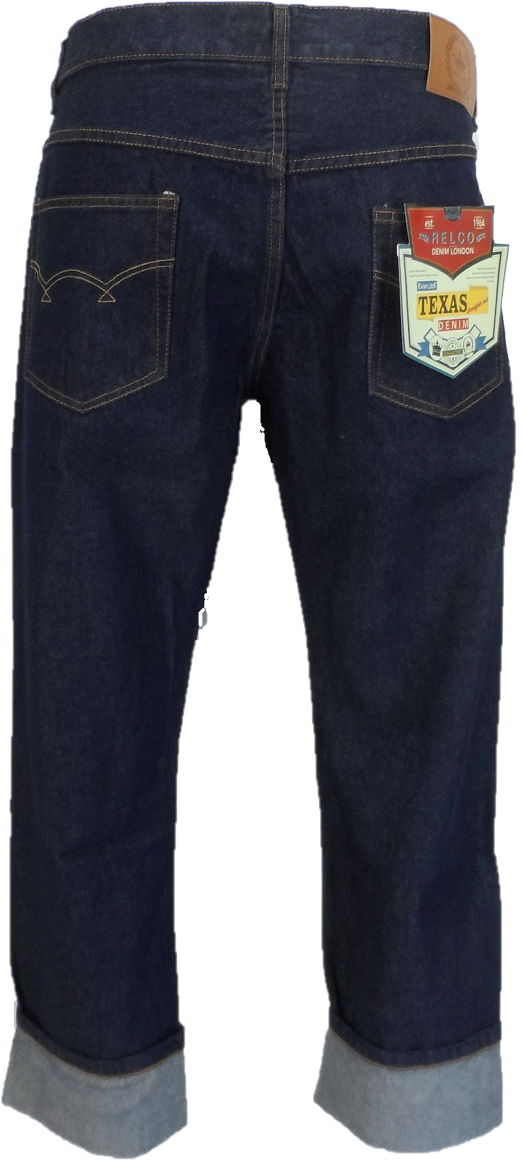 Relco Mens Texas Vintage Raw Denim Jeans