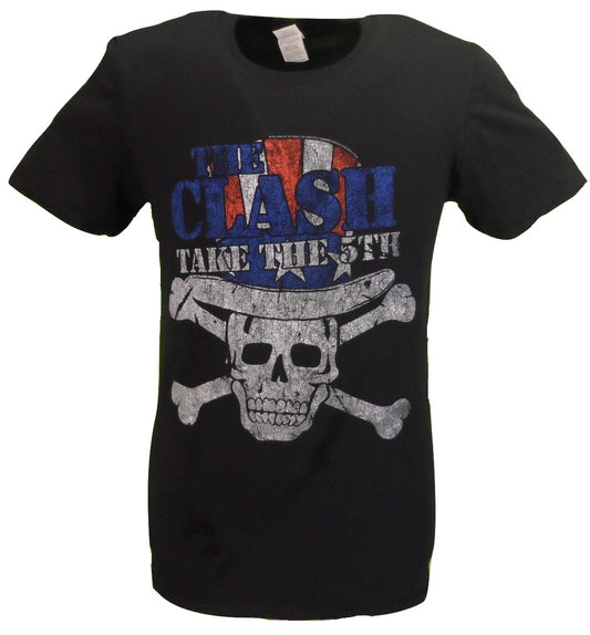 Camiseta oficial negra para hombre The Clash toma la quinta camiseta