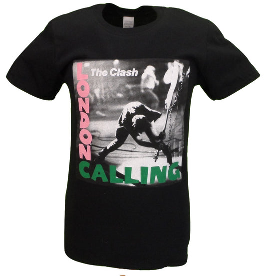 Camiseta negra oficial The Clash London Calling para hombre