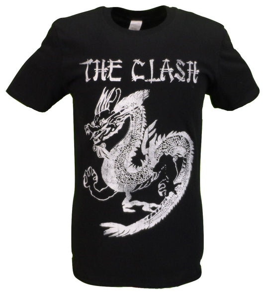 T-shirt officiel noir pour hommes The Clash dragon