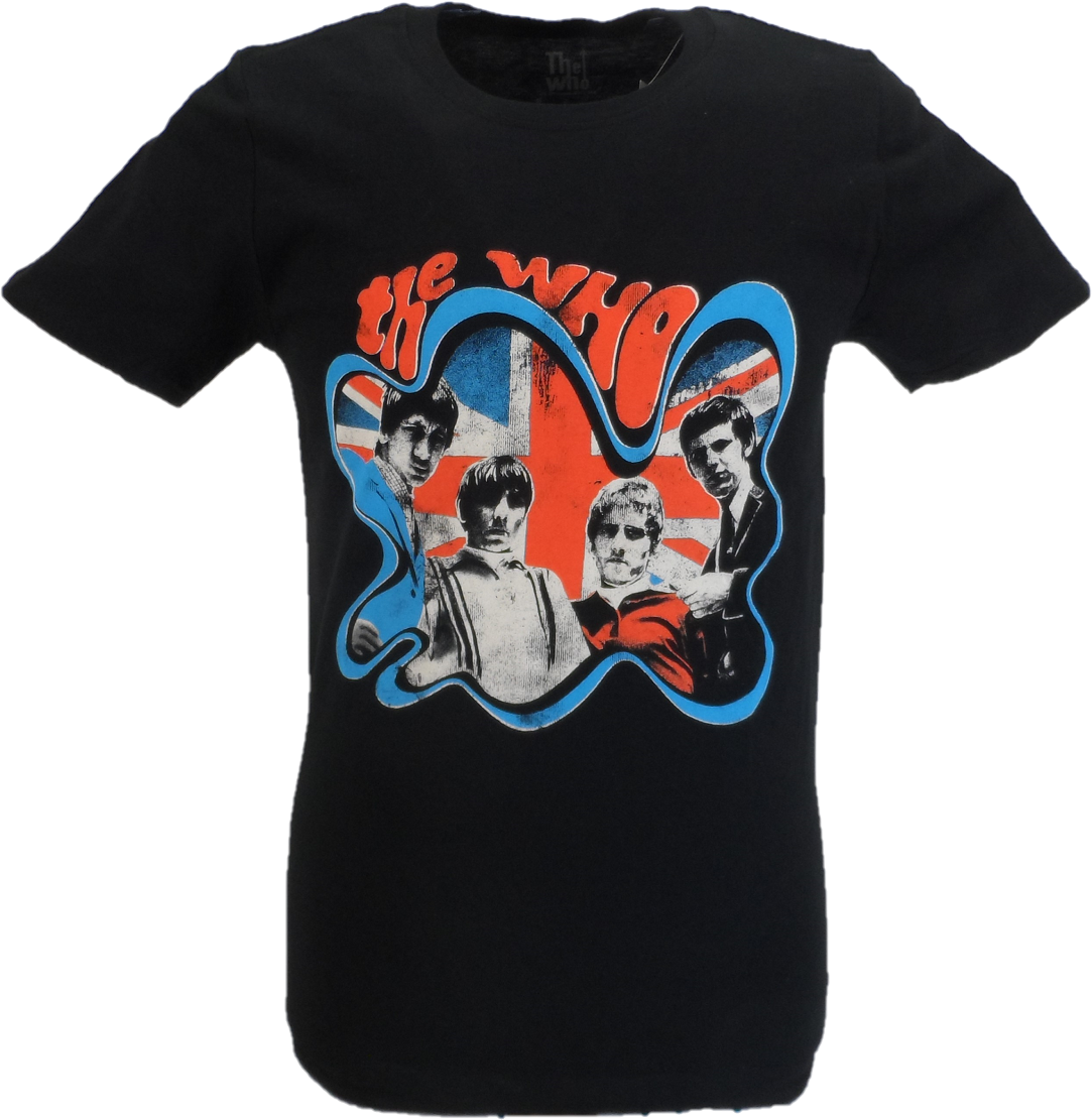 Camiseta negra oficial de the who groovy border para hombre