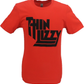 Officially Licensed Herren-T-Shirts mit dünnem Lizzy-Logo in Rot