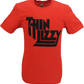 T-shirt fin avec logo rouge Lizzy pour homme Officially Licensed