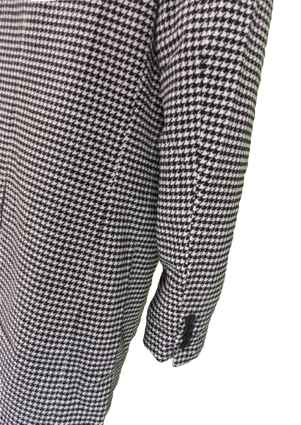 Mens black sales and white overcoat