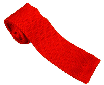 Mazeys Mens Retro Mod Square Handmade End Knitted Ties