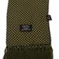 Tootal Vintage Parka grüner Pindot-Schal aus 100 % Seide