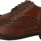 Ikon Original - Chaussures richelieu en cuir marron rétro mod