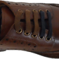 Ikon Original Tan Retro Mod All Leather Brogue Shoes