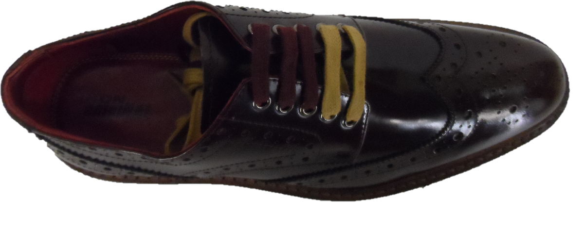 Ikon Original Oxblood Retro-Mod-Brogues-Schuhe aus Vollleder