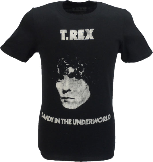 Mens Black Official T Rex Bolan Dandy In The Underworld T Shirt