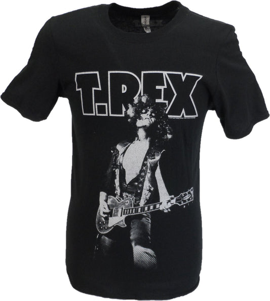Camiseta negra oficial t rex bolan glam para hombre