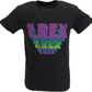 Mens Black Official T Rex Bolan Stacked Logo T Shirt