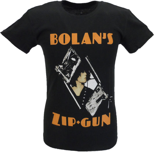 T-shirt noir officiel t rex bolans zip gun pour hommes