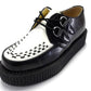 TUK Classic Rockabilly Black & White T.U.K. Leather Creepers