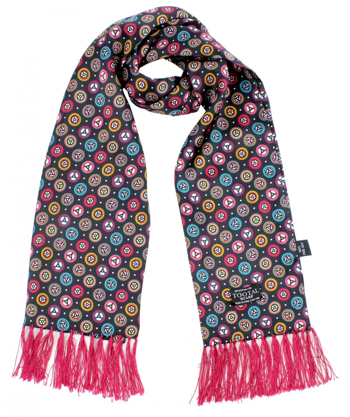 Tootal Mens Retro Geo Print 100% Silk Scarves