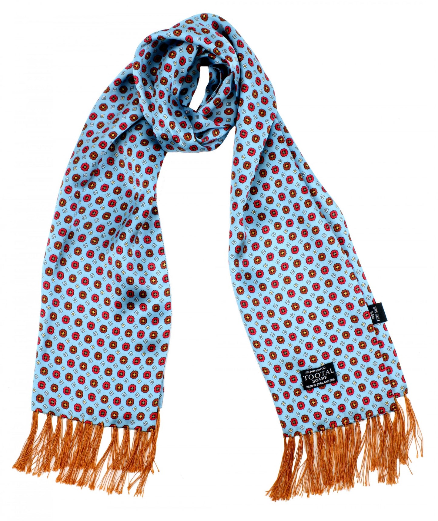Tootal Mens Retro Geo Print 100% Silk Scarves