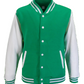 Herre retro grøn/hvid varsity letterman jakker