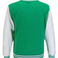 Grün/weiße College-Letterman-Jacken für Herren im Retro-Stil