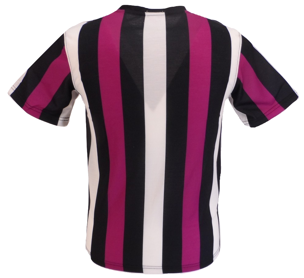 Mens Purple Vertical Striped Mod T Shirts
